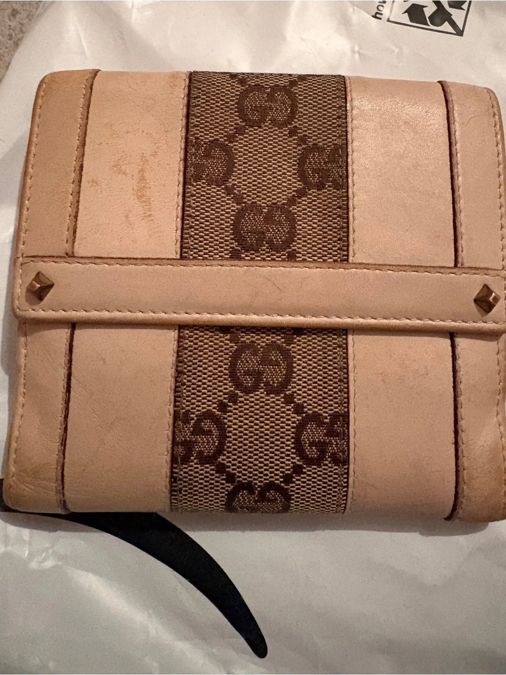 vintage Gucci Web / Cherie compact bifold wallet - Picture 3 of 12